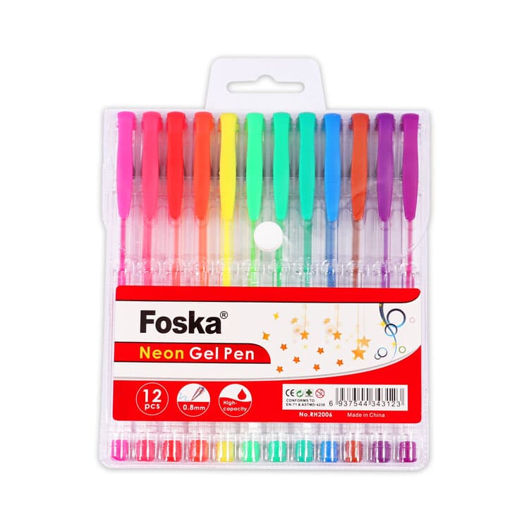 6 colors gel pen