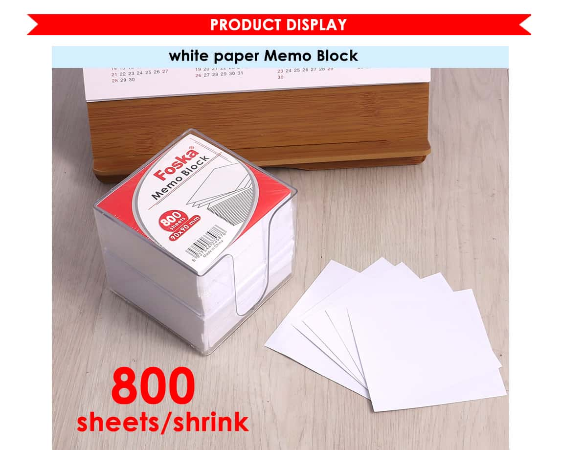 white paper memo pads