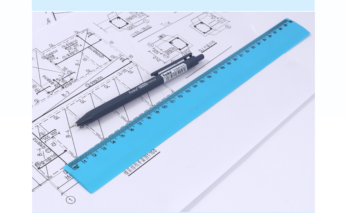 clear and durable Plastic Ruler