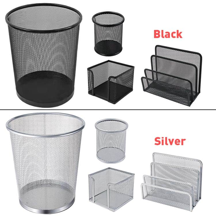 metal mesh organizer set