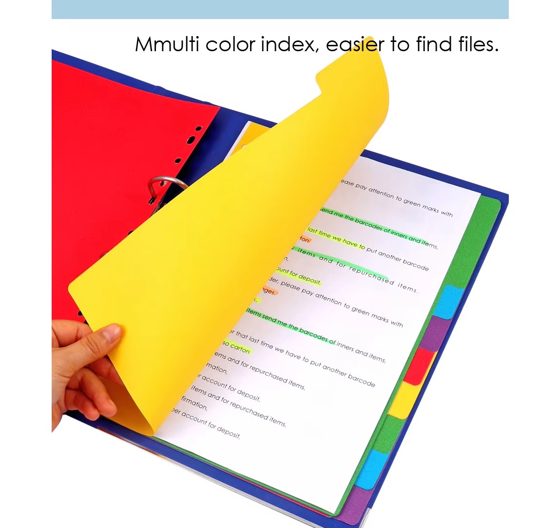 assorted color file index