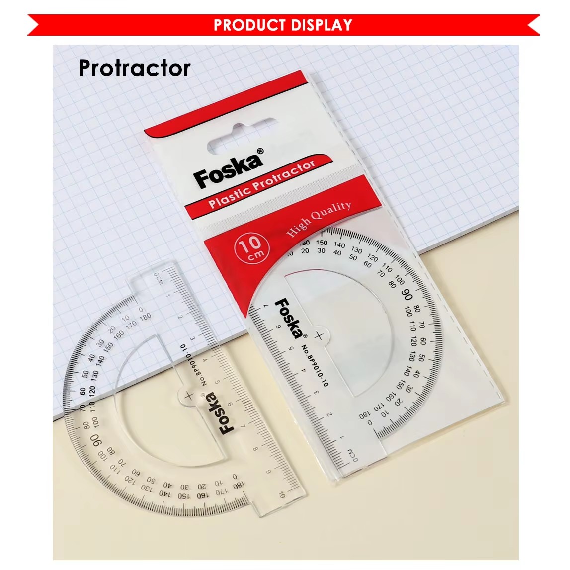 10cm Protractor Ruler