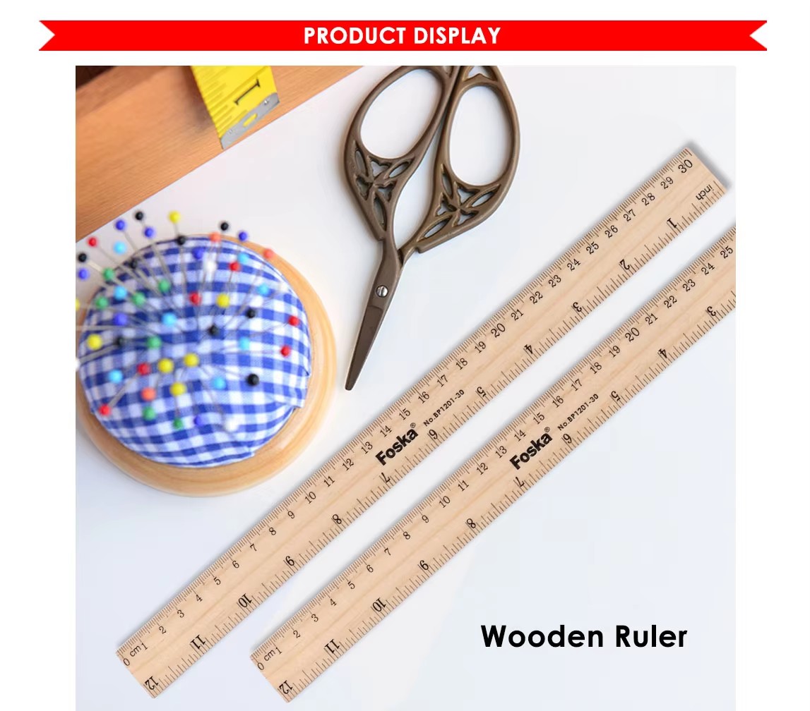 wooden straight ruler