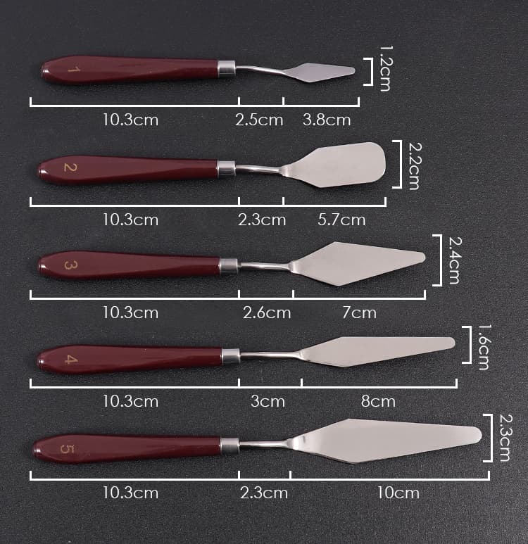 5 Pieces Palette Knife Set