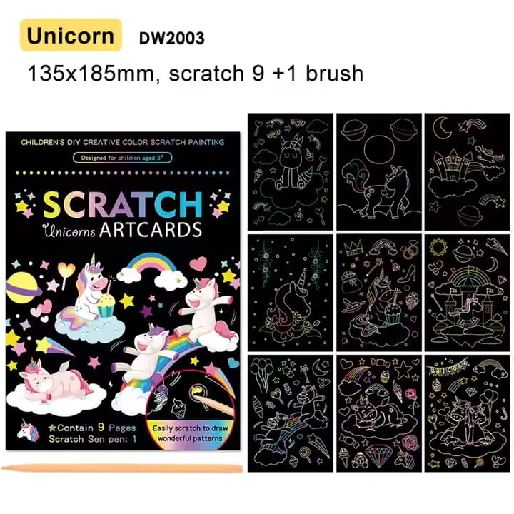 Foska’s outline scratch paintings