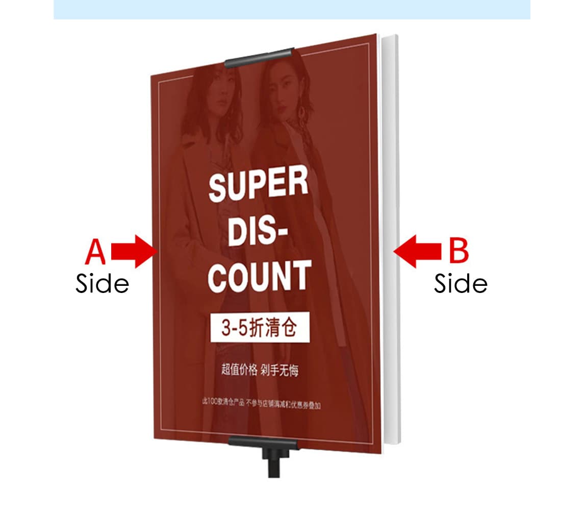 Movable KT board poster display stand