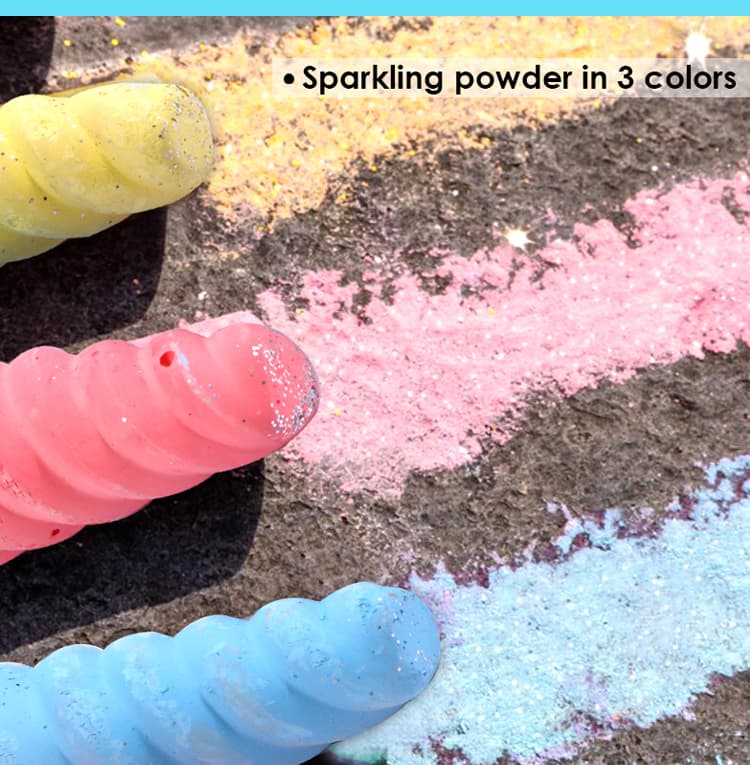 Chalk with Glitter Powder
