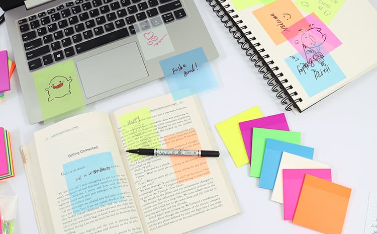 colorful sticky notes for office