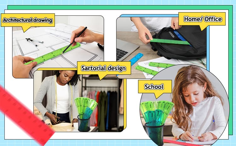 plastic ruler set