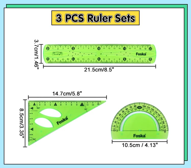 3 pcs ruler set