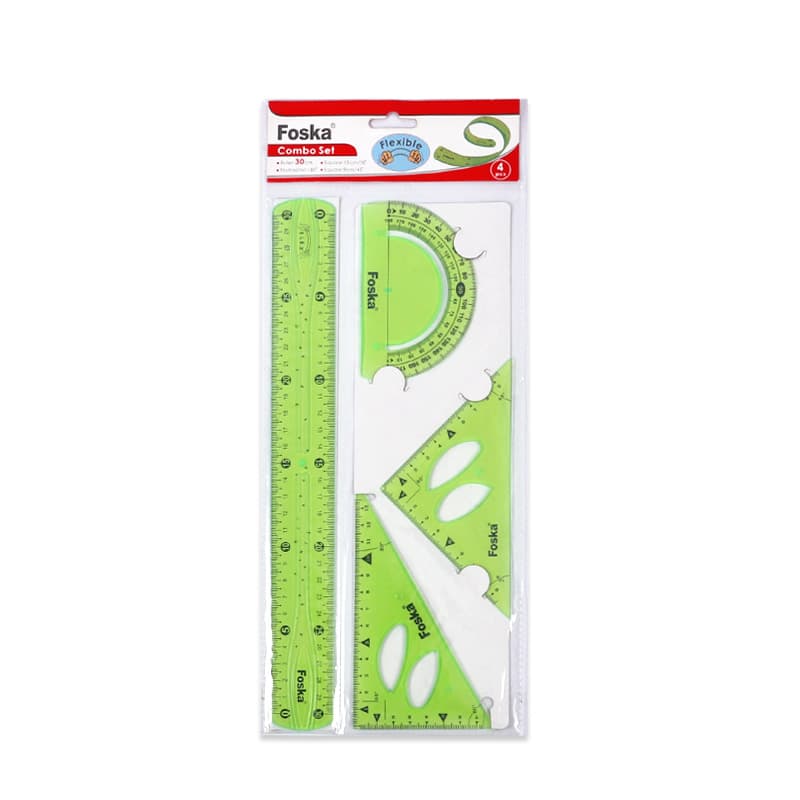 30cm Soft School Plastic Flexible Ruler Set