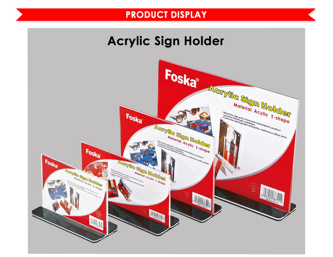 Acrylic sign holder