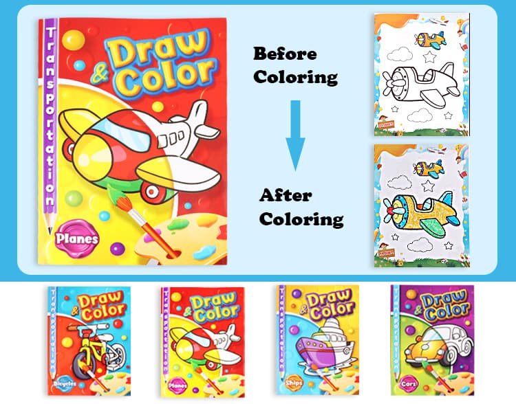 8 Pages Slim Coloring Book