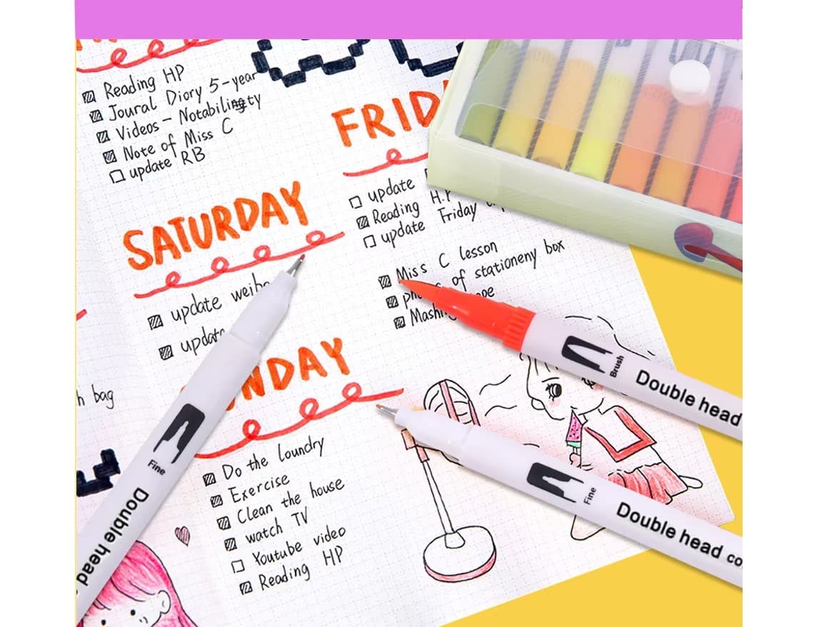 Dual Tip Color Marker Pen
