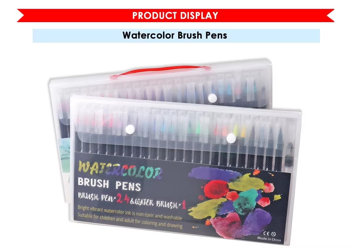 multicolor brush pens