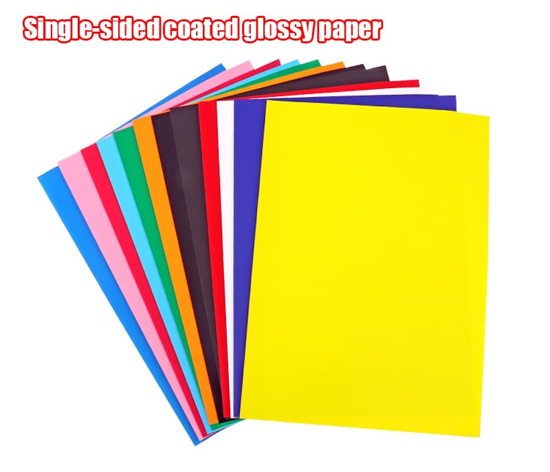 Single-sided coated glossy paper