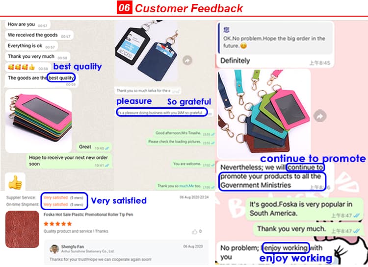 Feedback for PU Badge Holder