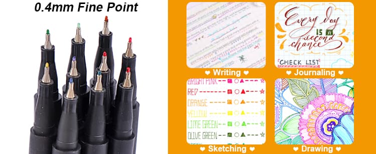 Durable Fineliner Pens