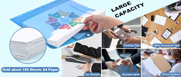 Large Capacity A4 Files Folder