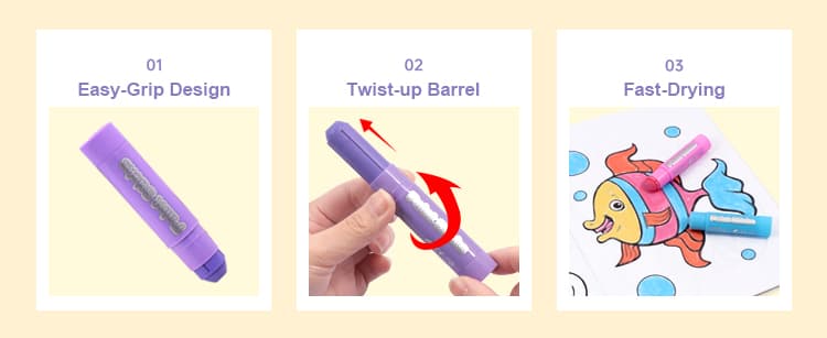 Macaron color paint sticks set