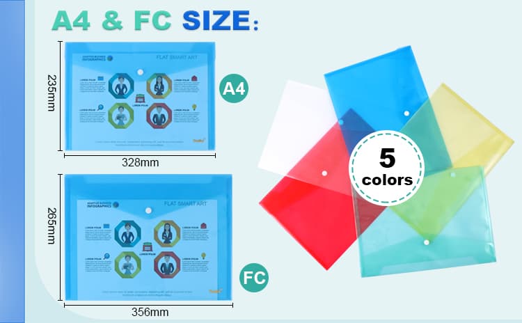 A4 Plastic File Folder