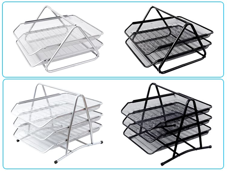 Black Silver Office Mesh