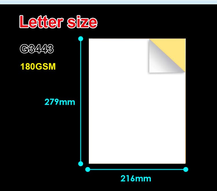 Letter Size Gloss Laser Printing Label