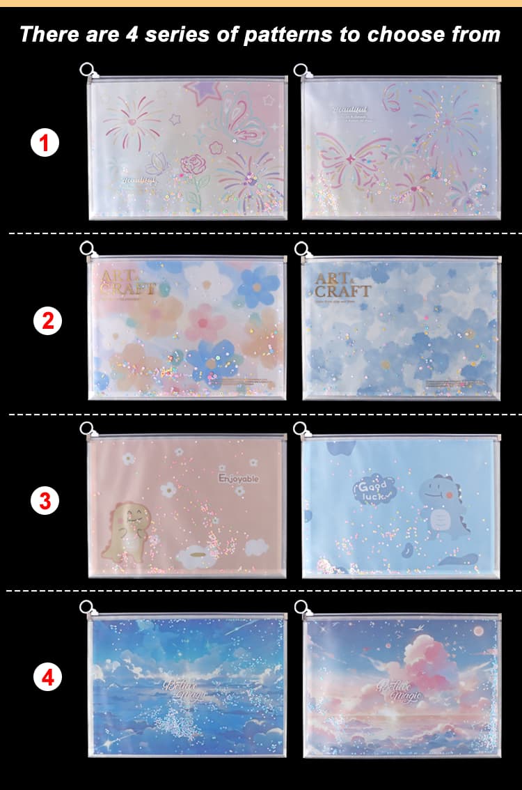 B6 Zipper file bag