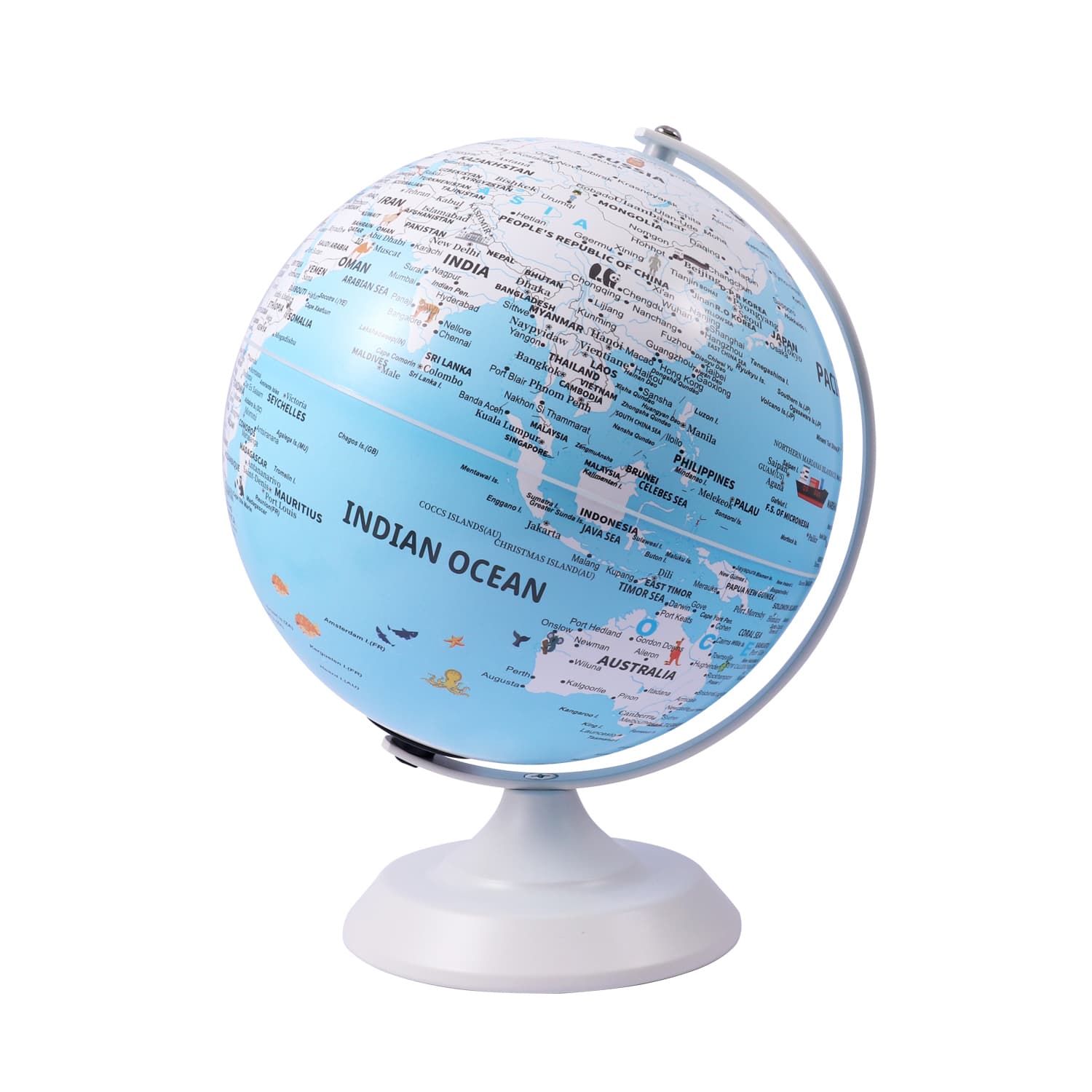 Anti-fade World Map Globe